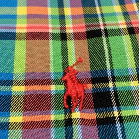 Mens NWOT Polo Ralph Lauren Plaid Color Block Button Down Casual Shirt‎ - Picture 6 of 7